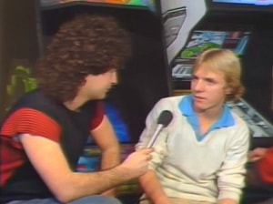 Comedian Jeff Valdez interviews a player at my arcade